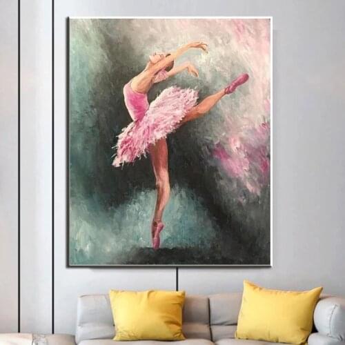 Abstract Ballerina Portrait Canvas Painting Art Posters and Prints Scandinavian Wall Art Pictures for Living Room Decoration