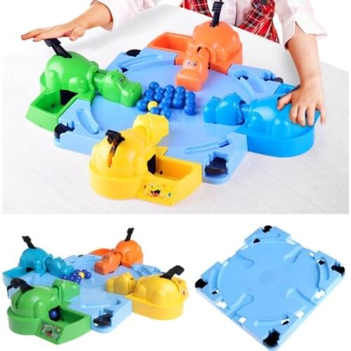 Hippos Grab Ball Board Game Speed Race Toy Kids Funny Xmas Gifts Travel Family