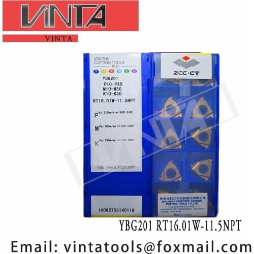 Free shipping high quality 10pcs/lots YBG201 RT16.01W-11.5NPT cnc carbide turning inserts