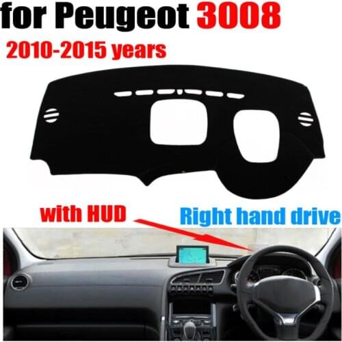 Car dashboard covers mat for Peugeot 3008 High configuration 2010-2015 Right hand drive dashmat pad dash cover auto accessories