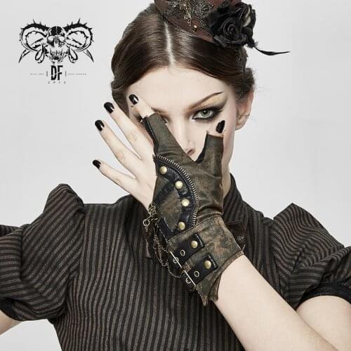 Devil Fashion Womens Steampunk Vintage Gloves Punk Novelty Stage Performance Accessories