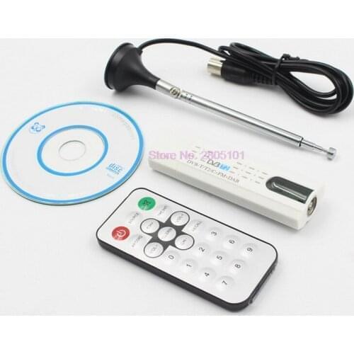 Dhl or fedex 50pcs 2017 New Arrival USB 2.0 DVB-T2 T DVB-C TV Tuner Stick USB Dongle for PC Laptop for Windows 7/8 TV Receiver