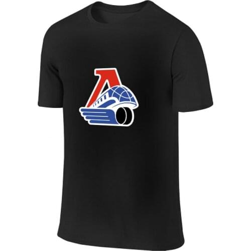 KHL hockey team logo printed T shirt for men plus size Lokomotiv