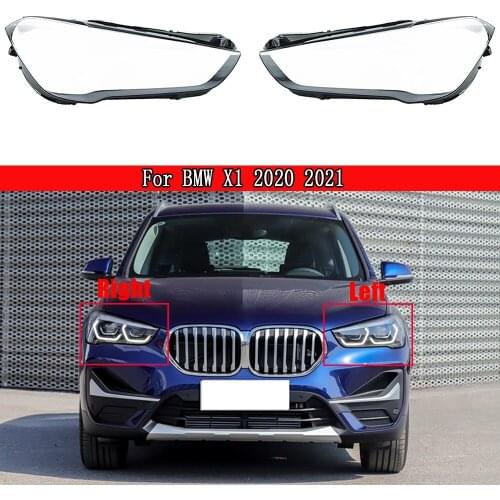 Headlight Lens For BMW X1 2020 2021 Car Front Headlight Lens Cover Lampshade Glass Lampcover Caps Shell Cover Transparent