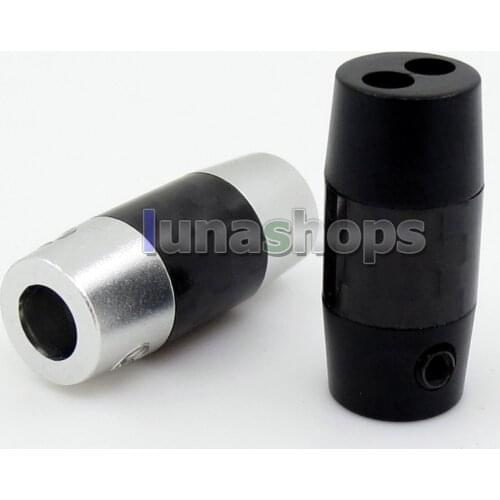 LN005849 Full Metal Carbon Headphone Cable Audio Y Splitter Adapter For DIY Custom Cable Dia:3.2mm/5.2mm