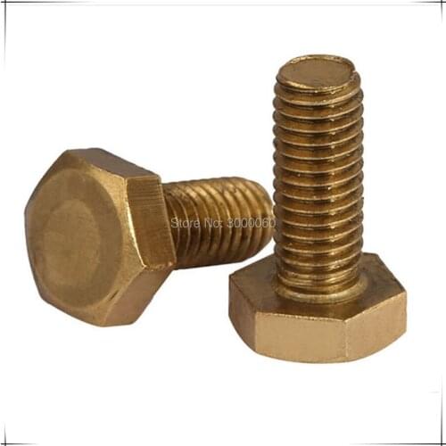 M8 DIN933 Brass Hex Head Bolt 30pcs/lot