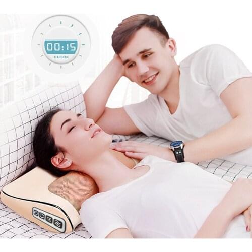 Neck Massager Cervical Shiatsu Massage Pillow Electric Multifunctional Massage Cushion Neck shoulder Body Relax Device