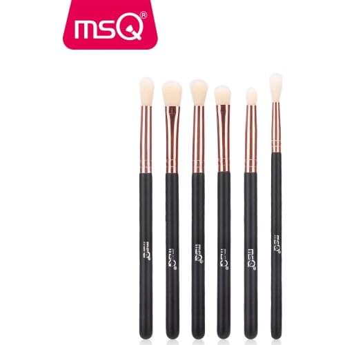 MSQ Eyeshadow Brush Set 6pcs Makeup Brushes for Eye Eyeliner Blend Cosmetics Soft Synthetic Hair Make Up Brush Without Skin Hurt
