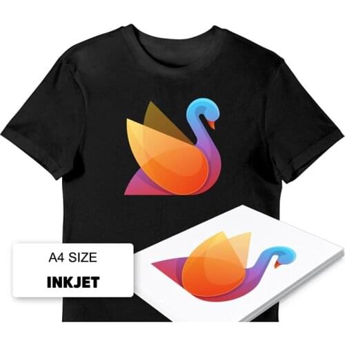 Neenah 3G Jet Opaque Inkjet Heat Transfer Paper Sheets for Dark Fabrics Printable Iron-on Transfer Paper A4 for T-shirt Bags DIY