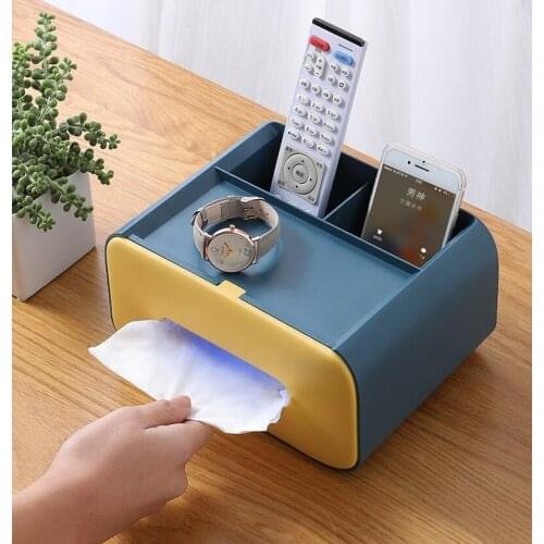 Nordic Tissue Box Remote Control Home Office Desk Storage Box Living Room Multifunctional Paper Drawer Box Bedroom Organizer MJ