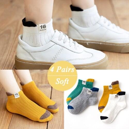 4 Pairs/set Casual Socks Newborn Accessories Toddler Girl Boys Socks Baby Clothing Childrens Short Socks Calcetines Bebe