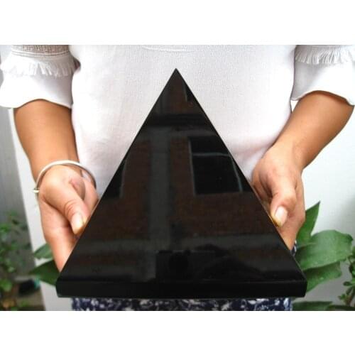 10.38lb HUGE NATURAL Obsidian quartz crystal Pyramid healing