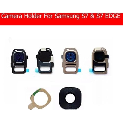 Genuine Rear Camera Lens with Frame Holder For Samsung galaxy S7 G930 & S7 Edge G935 Back Camera Cover + Glass Lens Replacement