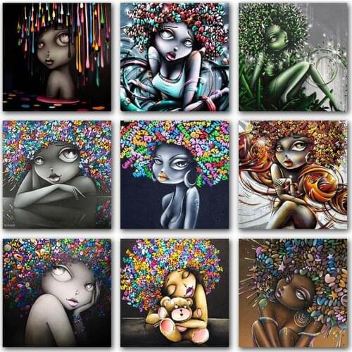 Full Square&Round Diamond embroidery Cross stitch Diamond mosaic Paint Diamand 5D DIY Diamond Painting Kit Cartoon Sexy Girl Art