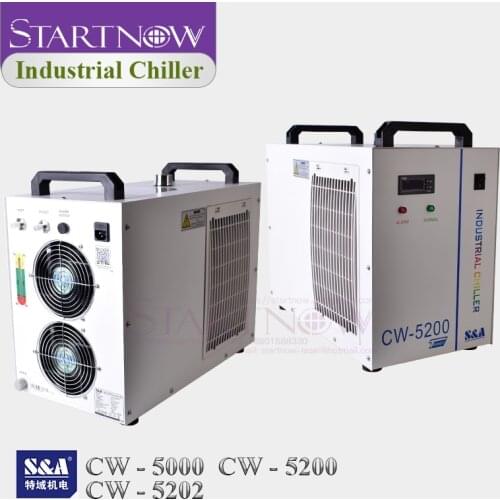CO2 Industrial Water Chiller S&A Upgraded CW-5200TH CW-5000TG For 80W 150W Laser Tube Cooling CNC Spindle CW-5200AH CW-5000AG