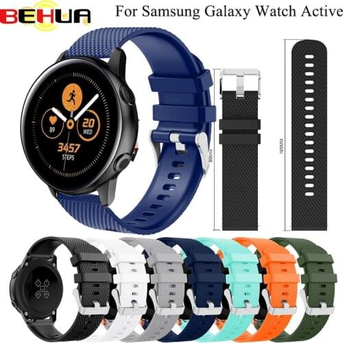 20mm Watch strap for Samsung Galaxy Watch Active Band Galaxy 42mm Strap gear Sport S2 Smart Wristbands Soft silicone Watchband