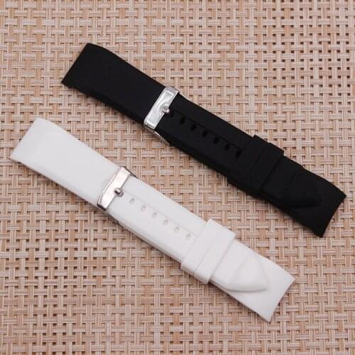 Watch accessories Adapted for Armani strap AR5987 AR5985 AR5979 black silicone rubber waterproof strap 23mm mens watch strap