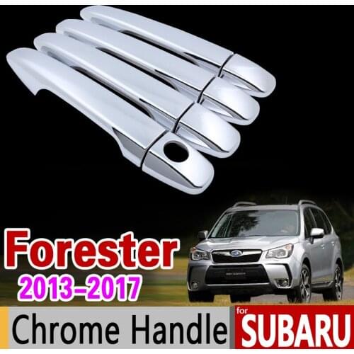 Luxurious Car Chrome Door Handle Cover Trim Set for Subaru Forester SJ MK4 2013 2014 2015 2016 2017 2018 4Door Car Accessories