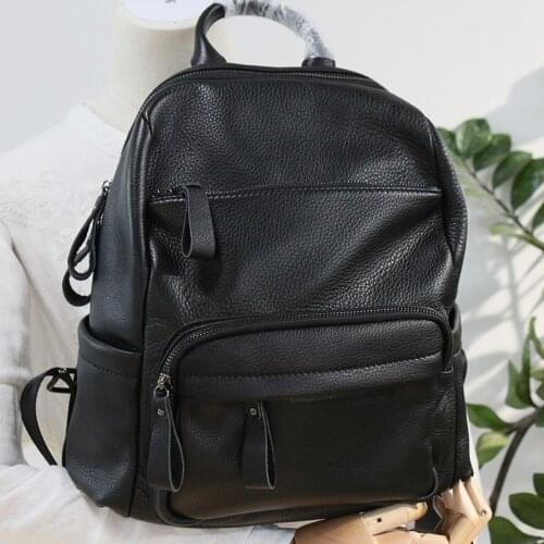 100% Soft Genuine Leather Backpack Women High Quality Large School Bags For Teen Girls Fashion Travel Rucksack Bagpack Mochilas
