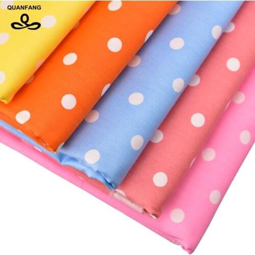 Dots series,Twill Cotton Fabric For Sewing DIY Quilting Baby, Children Sheet Pillow Cushion Toys 50x160cm OR 100X160cm/Piece