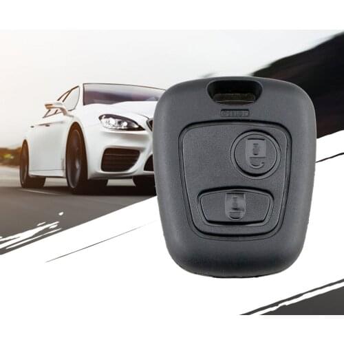 2 Buttons Replacement Remote Blank Car Key Shell Fob Case For Peugeot 206 307 107 207 407 No Blade Auto Key Case