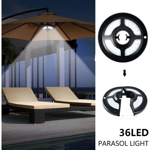 36 LED Patio Umbrella Light 2.5W Garden Outdoor Campsite Night Lamps Cordless Tent Pole Night Emergency Lamp Parasol Light