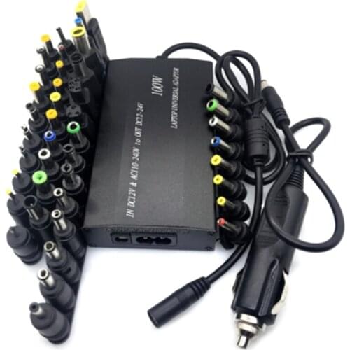 Universal 5V-24V AC Power Adapter Adjustable Car Home Charger USB5V Power Supply 100W 5A Laptop with 34Pcs DC Connector
