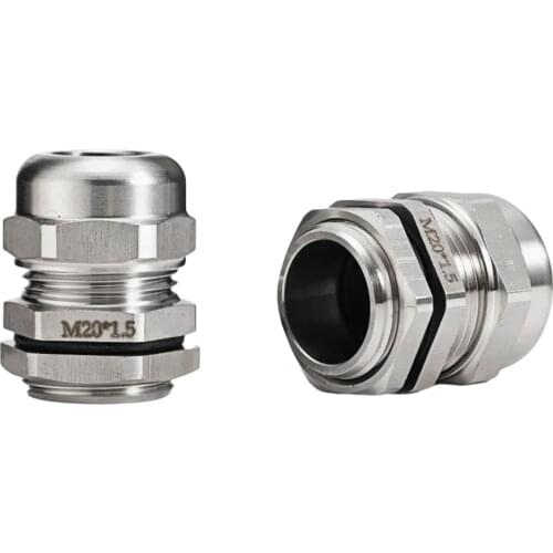 Waterproof Cable Gland Connector IP68 304 Stainless Steel PG7 for 3-6.5mm PG9 PG11 PG13.5 PG16 PG19/21