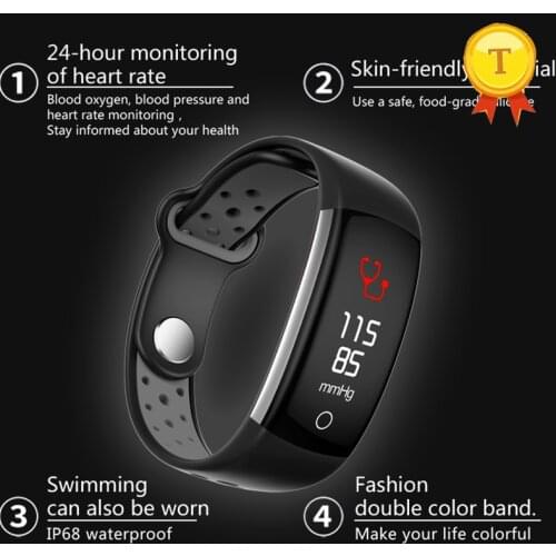 Best selling newest call refused color display ip68 waterproof real swimming smart band wrist band bracelet for iphone 6 6plus