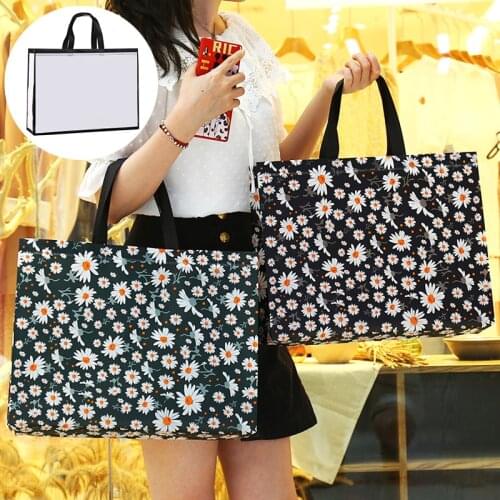 Women Foldable Non-Woven Shopping Bag Simple Female Shoulder Bags Eco Handbag Duty Tote Reusable Grocery Shopper Storage Bags
