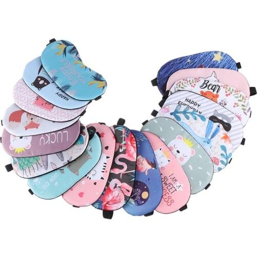 1pc Creative Lovely Cotton Sleeping Mask Eyepatch Eye Cover For Travel Relax Sleeping Aid Eye Patch Shading Eye Mask Hot