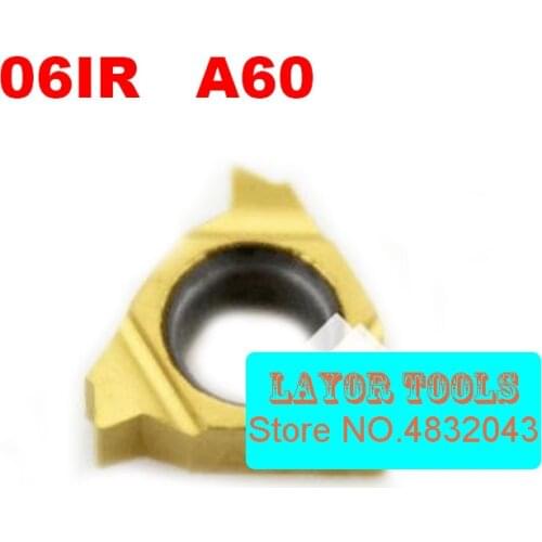 10PCS 06 IR A60 ,Extemal Tungsten Carbide Threading Lathe Inserts for Threaded Lathe Holder,thread turning tool holders