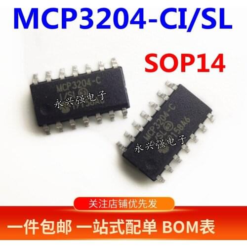 100% New&original MCP3204 MCP3204-CI/SL SOP-14 In Stock