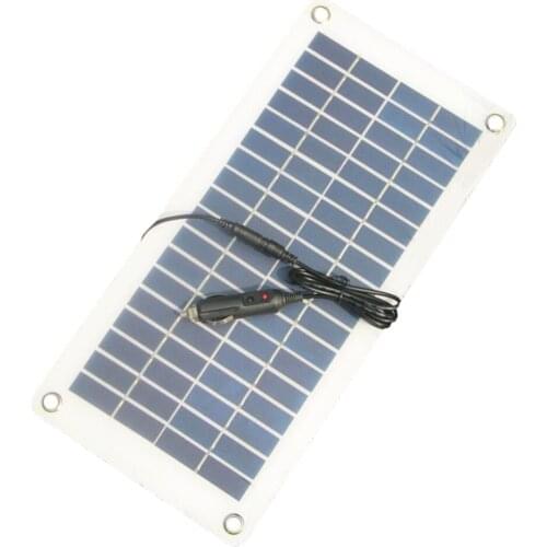 12V Solar Pannel Charger 8.5W DC 5521 To Car Lighter DIY Car Battery Charger