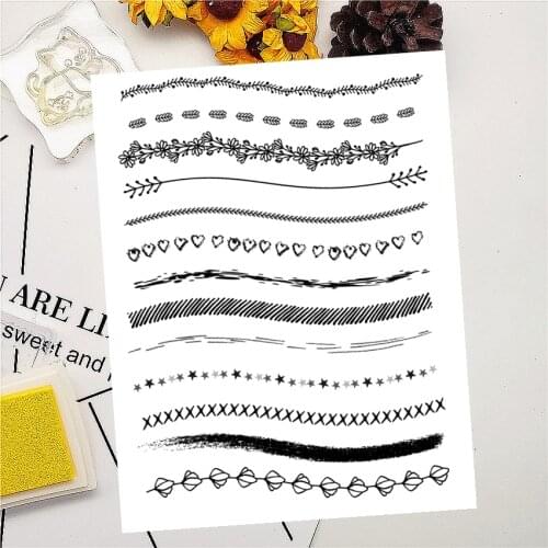 14*18CM Flowers lines Transparent Seal Clear Stamps Silicone Seal Roller Stamps DIY Scrapbook Album / Card Production Easter