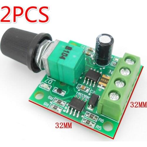 2PCS/LOT Low Voltage DC 1.8V 3V 5V 6V 12V 2A Motor Speed Controller PWM 1803B(6.8)
