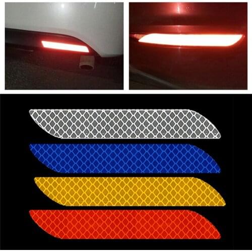 2PCS Universal Car Reflective Sticker Warning Safety Paster Water-Resistant Car Rear Bar Decorative Sticker for Safety#296078