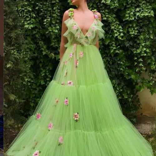 2020 Blush longue robe de soirée hors de l'épaule demi-manches 3D fleur dentelle sirène robes de soirée Vestido de festa Lon