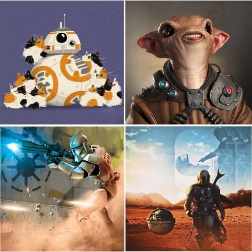 5D DIY Diamond Painting Alien Monster Square/Round Inlaid Rhinestone Mosaic Cross Stitch Home Decoration Painting