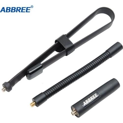 ABBREE AR-152G Gooseneck SMA-Female Dual Band144/430Mhz Foldable CS Tactical Antenna For Walkie Talkie Baofeng UV-5R UV-82radio