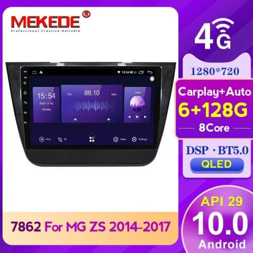 QLED srceen 6G 128G Car dvd radio multimedia Player For Morris Garages MG ZS 2014 - 2017 with DSP carplay 4G WIFI BT5.0 SWC