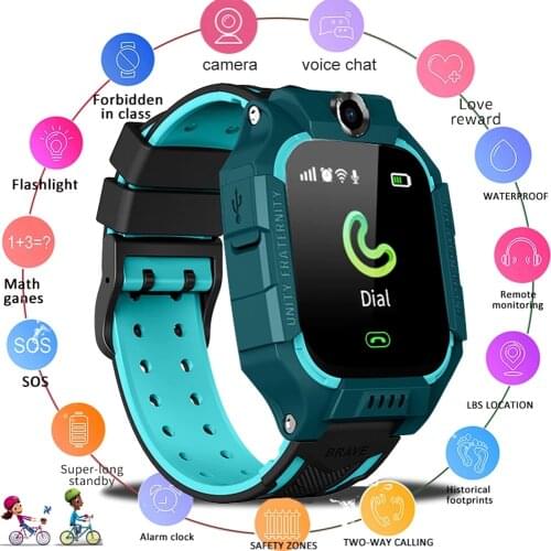 IP67 Childrens Smart Watch Boys Girls Gift Smartwatch With Sim Card Camera Childrens Smart Watch SOS Phone Watch