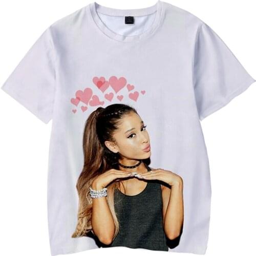 Ariana Grande 3D Printed tshirt men women T-shirts Casual Streetwear Clothes Fashion Girls Summer Short Sleeve Tshirt Clothes