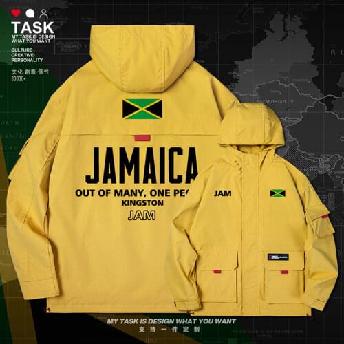 Jamaica JAM Jamaican men jacket hooded nation flag long sleeve top new fashion trench coat men mens jackets clothes autumn