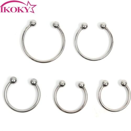 IKOKY Cock Ring Various Sizes Penis Ring Sex toys for Men Adult Products Stainless Steel Delay Ejaculation Male Masturbator