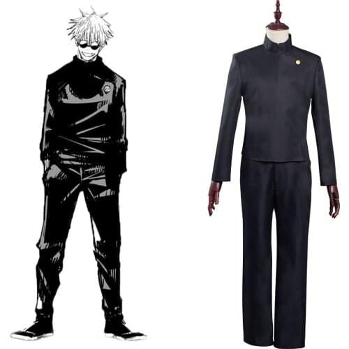 Anime Jujutsu Kaisen Gojo Satoru Cosplay Costume School Uniform Outfits Halloween Carnival Suit