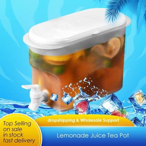 Fruit Cool Water Pitcher Summer Ice Water Infuser Kettle Id Water Carafe Jug Ice Tea Lemonade Juice Tea Pot Refrigerator Fruit