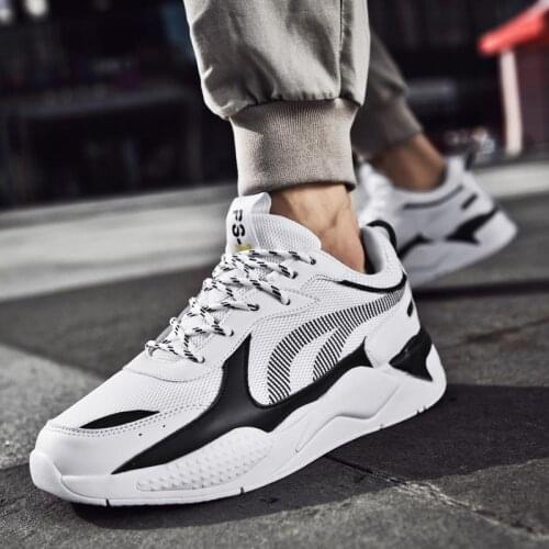 Large Size Summer Breathable Mens Sneakers Man Running Shoes Sport Women Sports Sneakers White Tennis Trainers Walking A-634