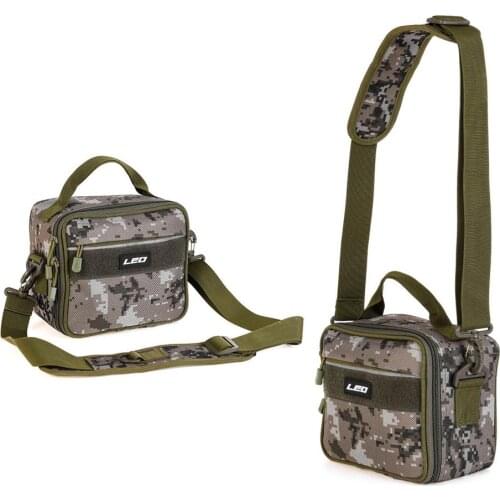 Small Square Bag Fishing Backpack Fishing Tackle Bag Green Digital Camouflage Fishing Reel Fishing Accessory Bag