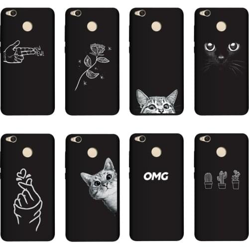 QAQsam Soft Silicone For Xiaomi Redmi 4X Case Cover Painting Matte Phone For Redmi 4X Cases Funda